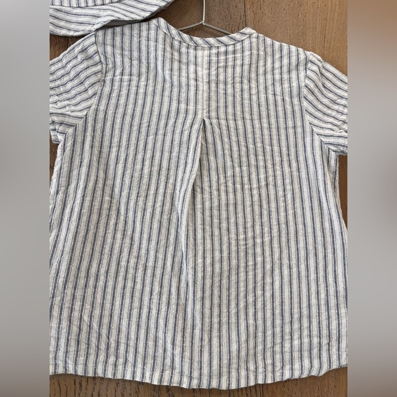 Mayoral 3 piece baby boy linen short set bucket hat striped neutral 12 months - Picture 12 of 12